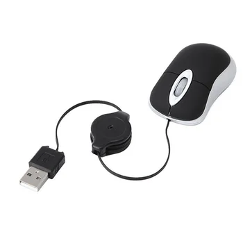 Retractabil Cablu USB de Birou Ergonomic Calculator PC Laptop Gaming mouse Minunat Mini Mouse cu Fir
