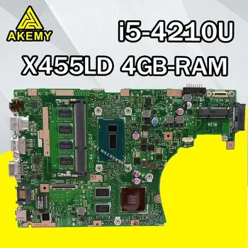 Pentru Asus X455LD X455L F455L F454L R455L W419L K455L X455LJ A455L i5-4210U 4g placa de baza pentru laptop testat comision de performanță