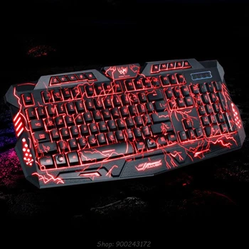 Cu fir Tastatură de Gaming Crack Model Iluminate cu LED lumina de Fundal Tastatură pentru Calculator PC, Laptop S17 20 Dropship
