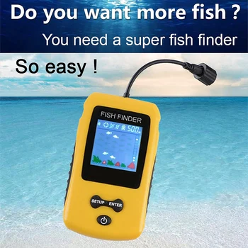 Portabil Sonar Fish Finder Cu Culoare Lcd Display Ecran Căutare De Pește Pescuit Nada Echo Sounder Fishfinder