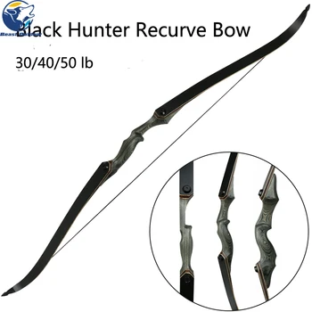 Hunter negru din Lemn de Vânătoare Arcul și Săgeata 30-50 Kg de tir cu Arcul, Arc Recurve Arcul tir cu Arcul tir cu Arcul Echipamente