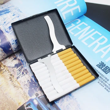 Clasic Mată Fumat Țigări de Metal Cutie de Tutun Țigară Titularul de Buzunar de Depozitare Container pentru Nefumători Accesorii Cadouri pentru Bărbați