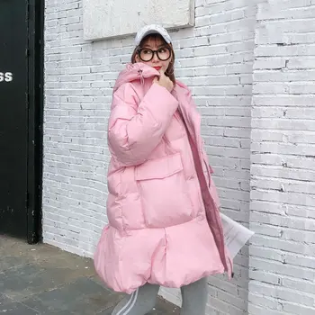 XITAO de Talie mare pentru Femei Canadiene de Moda 2019 Iarna Complet Maneca Buzunar Plus Dimensiune Hanorac cu Guler Elegant Mic Strat Proaspăt GCC2838