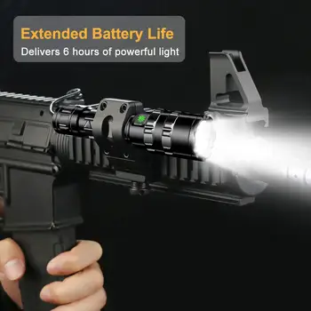 Lanternă tactică 1600 de Lumeni, USB Reîncărcabilă Lanterna Impermeabil Vânătoare de Lumină cu Clip de Vânătoare de Fotografiere Pistol Accesorii