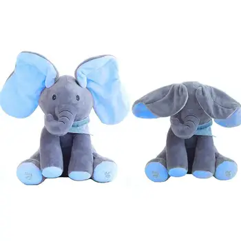 Elefant Electric Jucărie Urechi Muta Muzica De Animale Copil Ascunde Și De A Căuta Pisica Liniștitor Papusa Elefant, Câine, Iepure Jucărie De Pluș