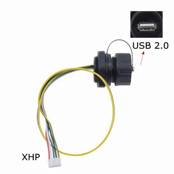 M25 USB 2.0 XHP rezistent la apa Cablu de Extensie IP68 Conector Extender USB de sex Feminin Priză Priză cu Montare pe Panou Adaptor Cu Capac