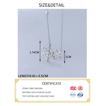 INZATT Real Argint 925 cu Zircon Fulg de nea Pandantiv Colier Pentru Femei Elegante Bijuterii Fine Accesorii Drăguț 2019 Cadou