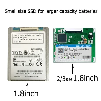 1TB SSD Pentru Ipod classic 7Gen Ipod video 5 Înlocui MK3008GAH MK6008GAH MK801GAH MK1634GAL Ipod HDD hard disk