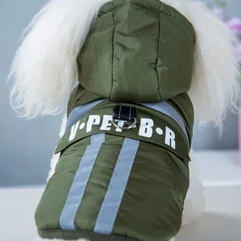 Moda Haine De Câine De Iarnă Câini Imbracaminte Pentru Animale De Companie Mici Câini De Talie Mare Reflectorizante De Siguranță Câine Haină Cu Glugă Îngroșa Cald Câine Jacket #