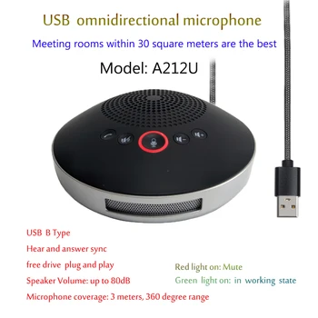 A212U USB Difuzor Inteligent skype microfon sistem de boxe pentru conferințe sau de muzică de cameră