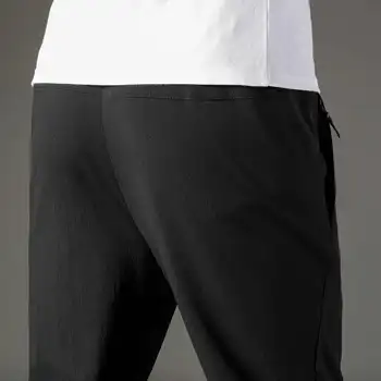 Solid Casual Pantaloni Barbati Pantaloni Sport de sex Masculin pentru Bărbați Alergător Clasic Joggeri Bărbați Confortabil Negru Bărbați pantaloni de Trening Slim Fit