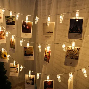 Petrecere de vacanță Foto Decorative Card Titular Clip Ghirlanda LED Înstelat Șir de Lumini de Ziua Îndrăgostiților, Nunta de Anul Nou DIY Acasă Decor