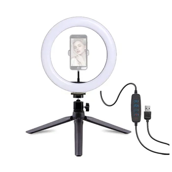 10 Inch Selfie LED Inel Studio Lumină Lampă cu Live Desktop Trepied Suport de Telefon Stand Fotografice Ringlight pentru Desktop Youtube