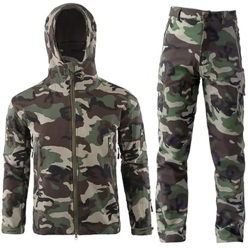 Militare Tactice Uniformă Seturi Mens Armata Camuflaj Jachete Fleece Termic În Aer Liber Hunt Militare Tactice Costum De Îmbrăcăminte De Brand