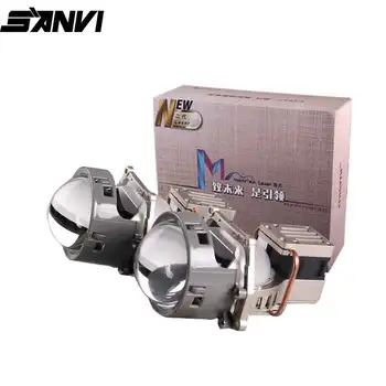 Sanvi M3 3inches 58W 5500k Bi LED&Laser Proiector Lentilă Faruri Cu Dual Chips-uri Dual Reflectoare Auto Moto Lumina retrofit