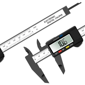 Șubler cu Vernier 0-100/150mm 6 inch Instrument de Măsurare din Plastic LCD Digital Electronic Fibra de Carbon Conducător Gauge Micrometru
