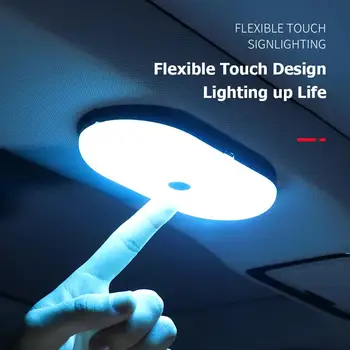 USB Reîncărcabilă Magnetic Lampa de Citit Flexibila Touch Design-Built-In Baterie cu Litiu Lumina de Noapte pentru Dormitor Baie Masina