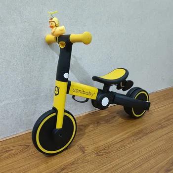 Original Uonibaby 4 In 1 Tricicleta Baby Cărucior Copii Pedala Trike Două Roți Echilibru Bicicleta Scuter Cărucior Pentru 1-6 Ani