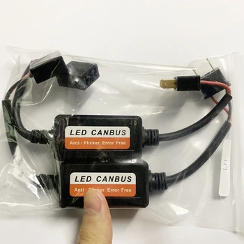 ASLENT 2 buc fara Eroare Canbus Decoder Cabluri pentru LED-uri Auto Bec Far Kituri Lămpi de Ceață H4 H7, H1, H11, 9006 9007 9005 Anti-Flicker