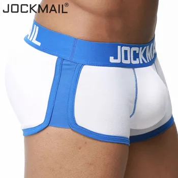 JOCKMAIL brand umflatura consolidarea bărbați chiloți boxer Trunchiuri sexy push-up cupa Pad Homosexuali penis Fata + Spate hip Spori fese