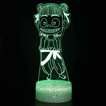 Noapte Lumini LED Noutate 3D lampa Jucărie Drăguț Cadou 7 Culori Abstracte Artist Grafică de desen Animat Atmosfera Lampă Pentru Copii, Camera pentru Copii