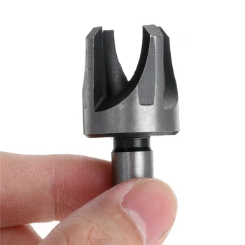 8pcs Lemn Plug Hole Cutter Teșită Plug Cutter Set burghie pentru Dibluri Filtru de Instrumente de Tăiere 3/8 Inch Rotund Coadă