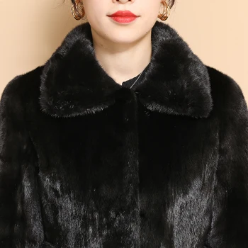 Nerazzurri de iarnă de Înaltă calitate lung pufos faux blana femei cu maneci lungi centura Neagră fals blană de nurcă palton plus dimensiune moda
