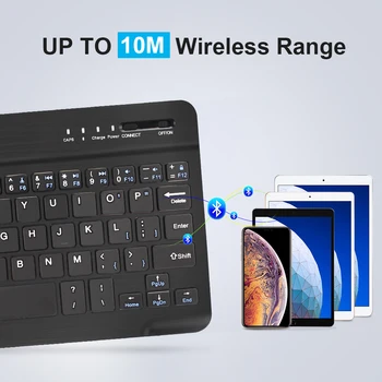 Wireless bluetooth Reîncărcabil Tastatura și Mouse-ul fără zgomot Ergonomic Keyboard Pentru iPad Huawei Sansumg Tablet PC Telefon