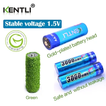 KENTLI 4buc/lot Stabil de tensiune 3000mWh baterii aa 1.5 V baterie reîncărcabilă litiu polimer baterie li-ion pentru camera ect