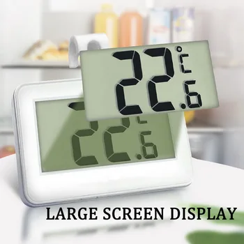 Mini Electronic Digital Frigider Termometru Impermeabil cu Ecran Mare de Înaltă Precizie Senzor Higrometru Ecartament LCD Temperatura