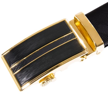 Hi-Cravata de Lux de Designer pentru Bărbați Curea din Piele Curea pentru Barbati Negru Aur Cataramă Automată Centura Bărbați 3.5 cm latime Centura Bărbați PD-2082