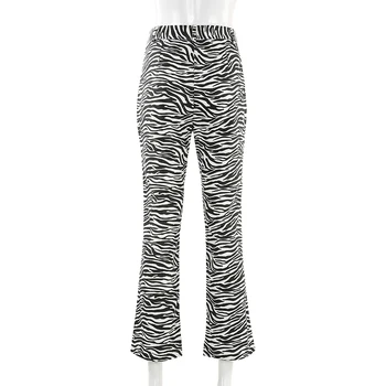 Rockmore Dungi De Zebra Print Pantaloni Femei Joggeri De Înaltă Talie Pantaloni Streetwear Liber Harajuku Pantaloni Largi Picior Femme Pantaloni De Trening