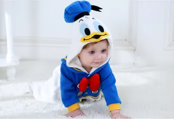 Nouă Copii De Iarnă Într-Un Costumaș Drăguț Donald Duck Băieți Animale Copii Haine Cosplay Pijamale Halloween Purim Costume De Crăciun Vladan