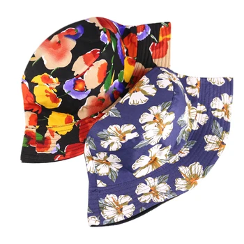 FOXMOTHER Noua Moda Reversibile Poppy Flower Print Floral Pescar Capace Găleată Pălării Mens pentru Femei de Vară 2020 Gorras