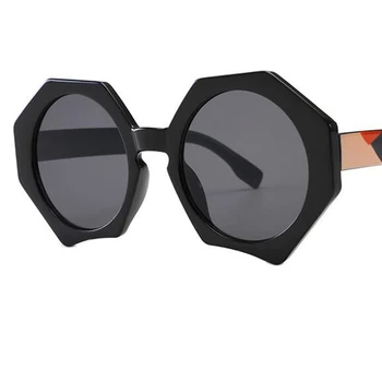 Moda clasic Mare Cadru Rotund ochelari de Soare 2020 Barbati Brand de Lux de Designer pentru Femei Ochelari de Soare Vintage Poligon Neregulat Ochelari