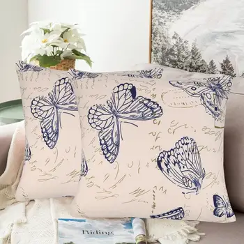 1buc Fluture Imprimat fata de Perna Arunca pernă Perna Acoperi Tipărite de Pernă Dormitor Birou față de Pernă Decorative