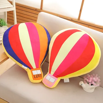 1 buc 35cm Desene animate simulare balon cu aer cald, perna păpușă jucărie de pluș de dormit perna înapoi papusa papusa cadou de ziua de nastere