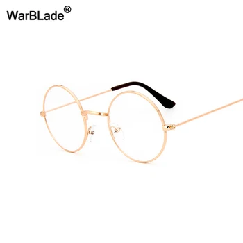 WarBLade Retro Aur Rotund Clar Rama De Ochelari Pentru Femei Ochelari De Moda Transparent Tocilar Miopie Optice Coreean Ochelari Oculos
