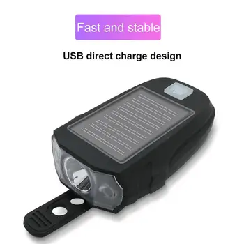 Solar Power USB de Încărcare T6 Bicicleta Lumină Față de Biciclete Ghidon Bicicleta Lampă cu LED-uri