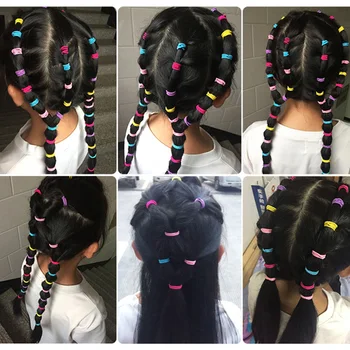 100BUC/Set Fete Bomboane Culori Nailon Elastic Benzile de Păr pentru Copii Banda de Cauciuc Banda Elastic de par Accesorii de Par de Moda