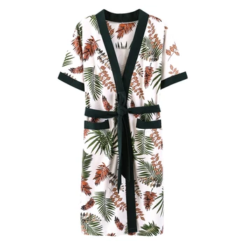 Vara Toamna Bumbac Pentru Femei Halate De Kimono Cămașă De Noapte Casual Sleeprobe Vrac De Mari Dimensiuni De Acasă, Halat De Baie Lady Halat Halat