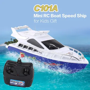 C101A Mini Radio Remote Control RC Curse de Mare Viteză Barca de Viteza Navei pentru copii Copii Cadou Cadou Jucărie Model de Simulare