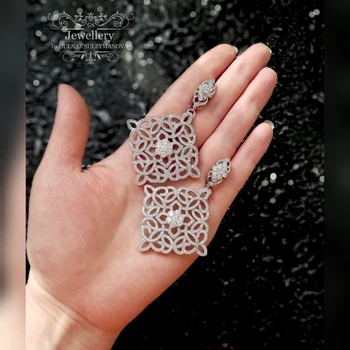 Juya Bijuterii DIY Componente Consumabile Micro Pave Zircon Plutitoare de Flori Conector Pandantive Pentru Femei Cercei Colier DIY Face