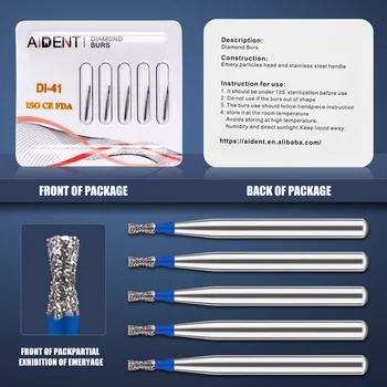 DI-41Dental Alimentare cu Diamant 50pcs/10packs Albastru Dentare Fișiere pentru Dinți Lustruire de Mare Viteză de Mana FG