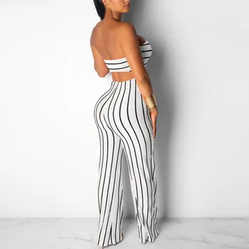 Kancoold salopeta pentru Femei de Moda de Vara cu Dungi, fără Mâneci Folie Piept Sexy Jumpsuitn e Streetwear noi femei salopeta 2020Apr16