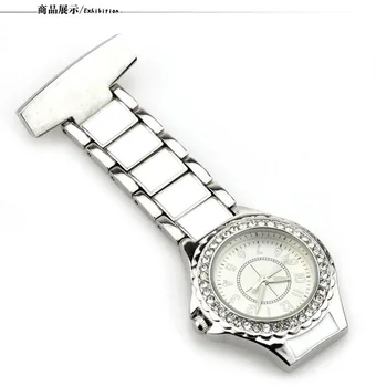 Clasică Simplă Asistentă de Buzunar, Ceasuri de Damă de Inimă din Oțel Inoxidabil Cristal Vintage de Buzunar fob Ceasuri Doamnelor