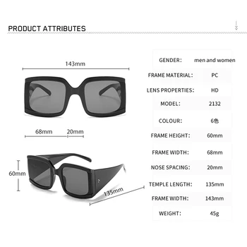 2020 Nouă Epocă Pătrat Gradient de ochelari de Soare Femei Barbati Retro Brand Designer de Moda Colorat Ochelari de Soare Femei UV400 Ochelari