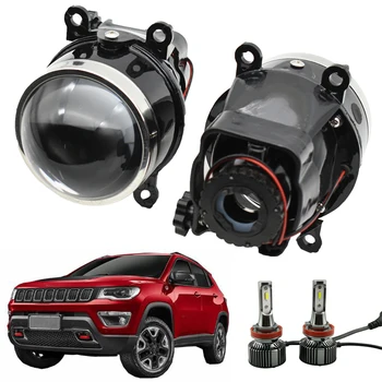 1Pair 3.0 inch ajustarea suportului bi-xenon Lumina de Ceață Impermeabil lentile de proiector H11 pentru Jeep Compass 2011-2017 Renegat BU 15-19
