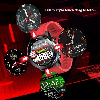 L15 Ceas Inteligent Bărbați IP68 rezistent la apa de 1.3 inch Full-fit Rundă de Muzica de Camera de Control tensiunea de Ritm Cardiac sport Smartwatch
