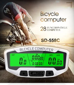 Original Computer de Biciclete Rutier SpeedometerSuding SD-558C Wireless Digital LCD cu Iluminare din spate Cronometru Vitezometru Bicicleta Accesorii
